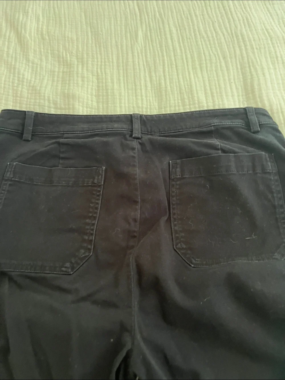 J. Crew Black Wide-Leg Chinos